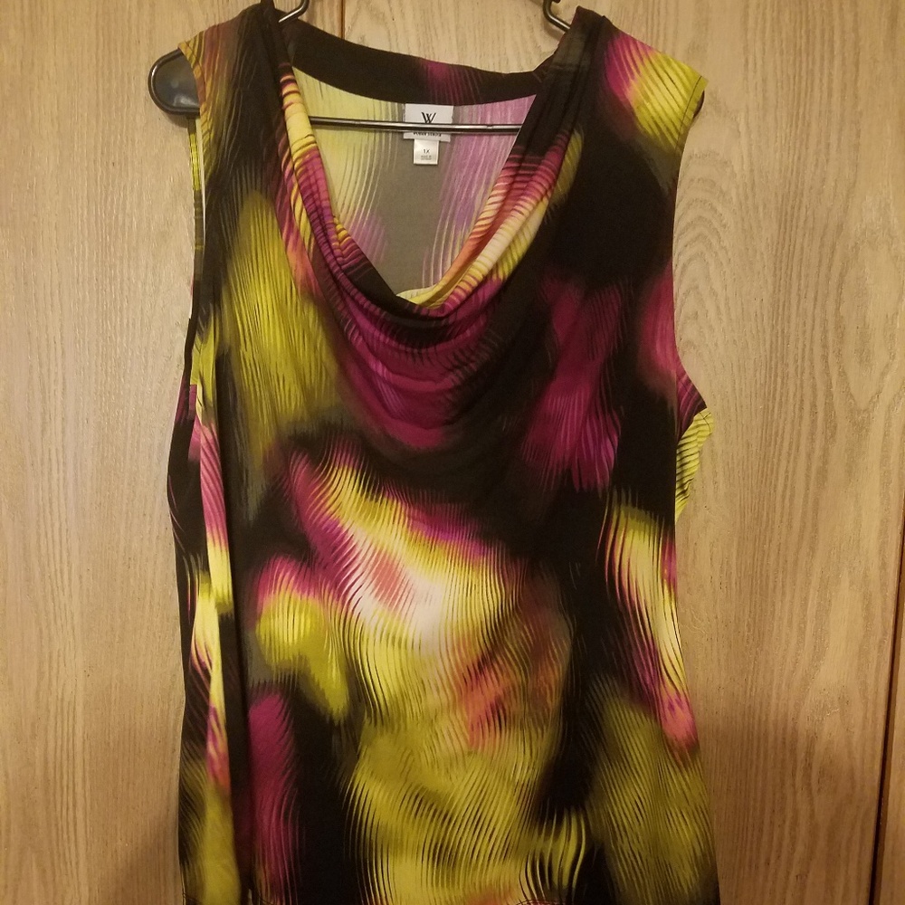 Black, yellow & pink shirt